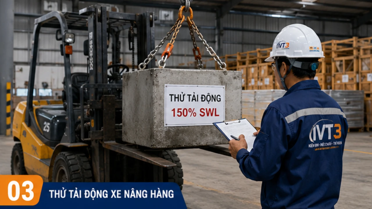 Quy trình kiểm định định kỳ thiết bị nâng chuẩn kỹ thuật tại IVT3 Quy trình kiểm định định kỳ thiết bị nâng chuẩn kỹ thuật tại IVT3